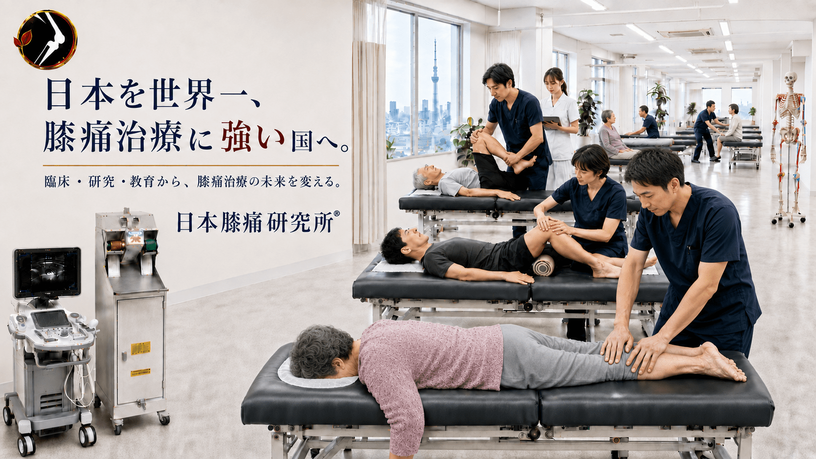 日本を世界一、膝痛治療に強い国へ。臨床・研究・教育から、膝痛治療の未来を変える。日本膝痛研究所&reg;